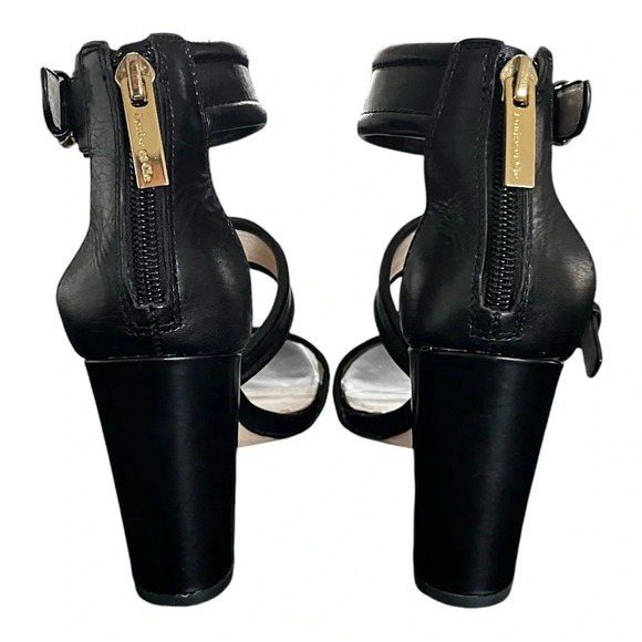 Louise et Cie Gisabel Black Leather Buckle Ankle Strap Sexy Sandal Womens 6 - Picture 6 of 9